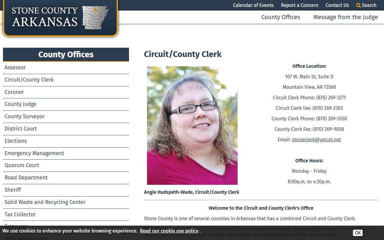 Stone County court records Circuit County Clerk office information